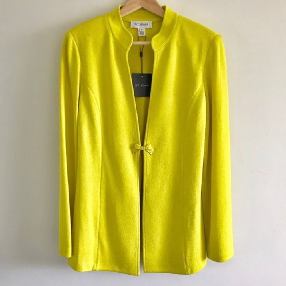 St. John Citron Knit Jacket Size 8